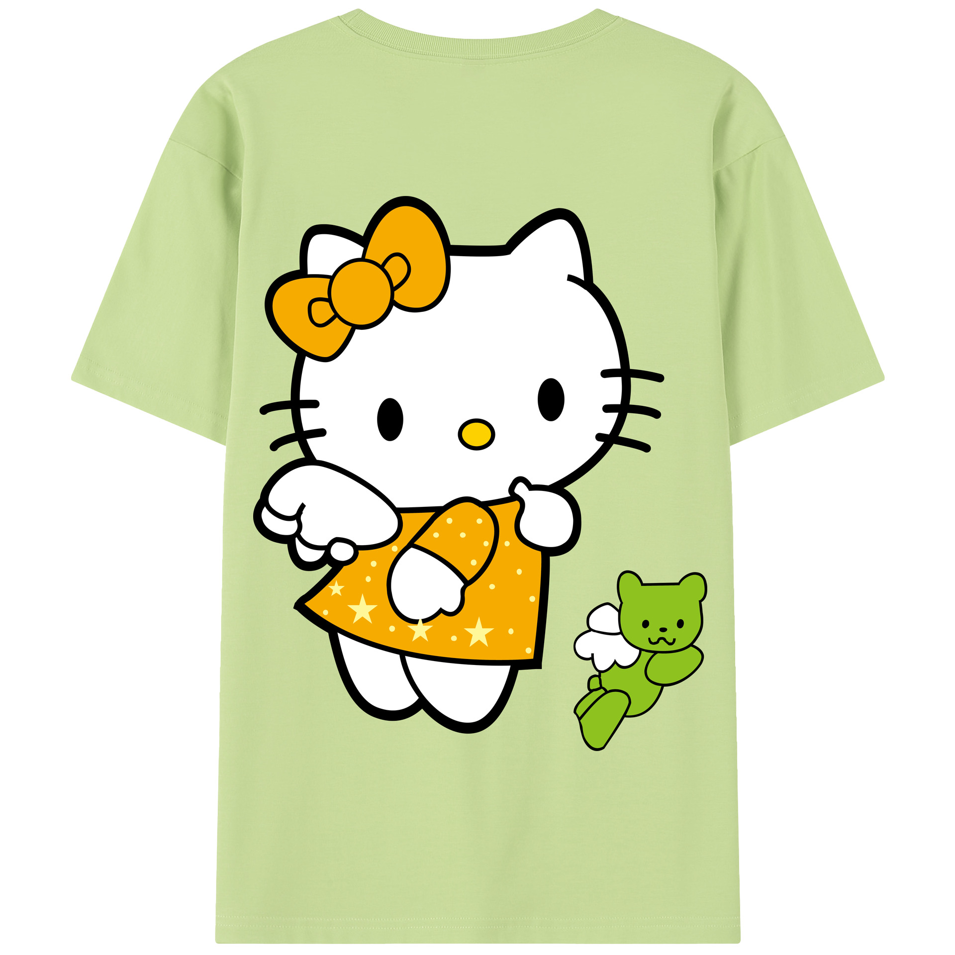 （画像用） Hello Kitty ハローキティ 綿100％半袖Tシャツ（背面プリント）